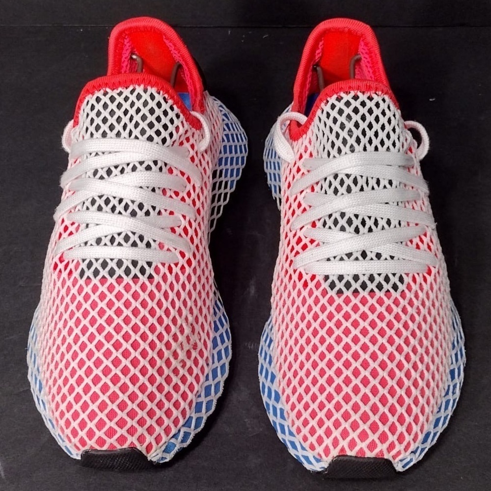 ADIDAS Red and White Mesh Sneakers size 5.5 brand new with out box and tags